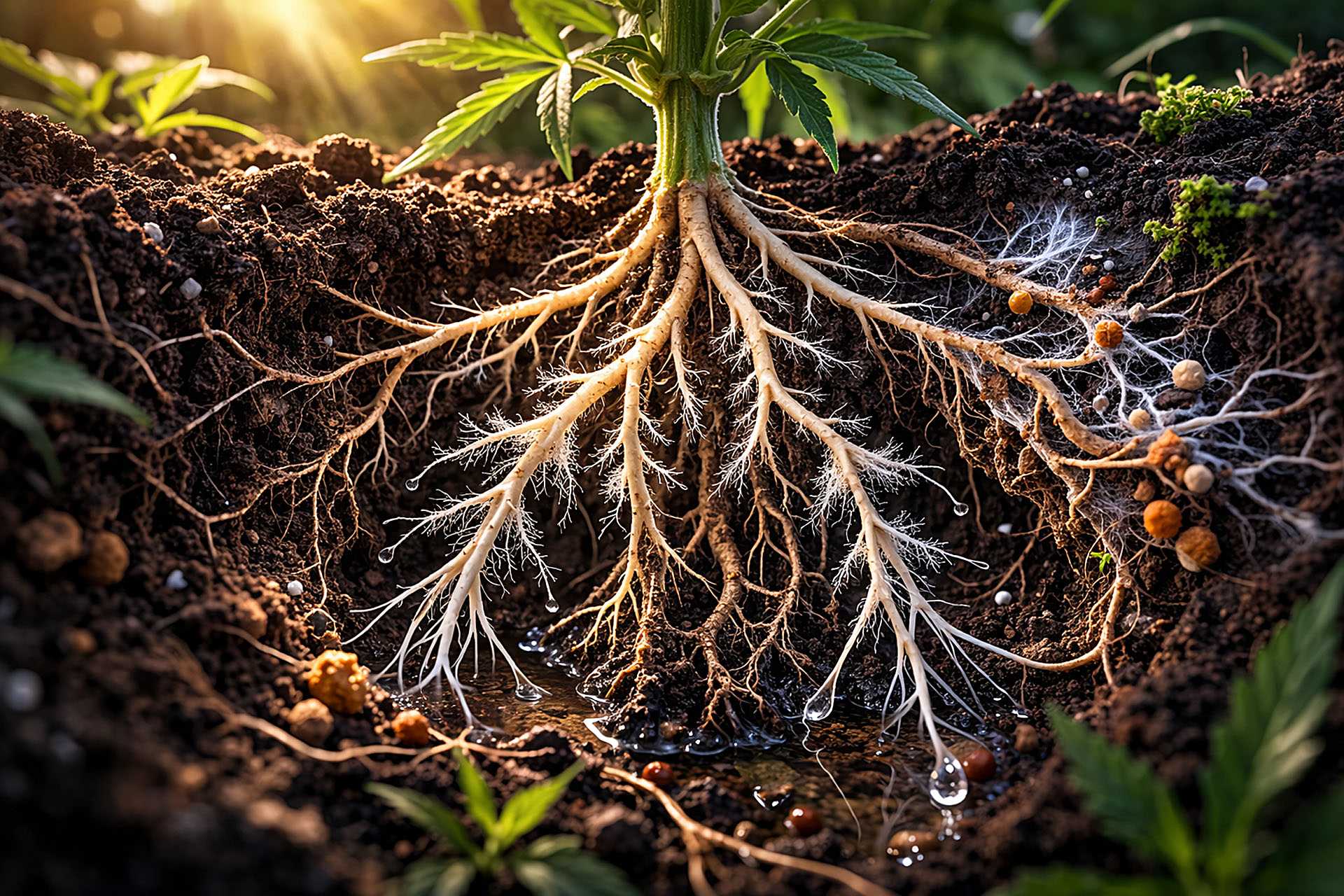 System korzeniowy konopi